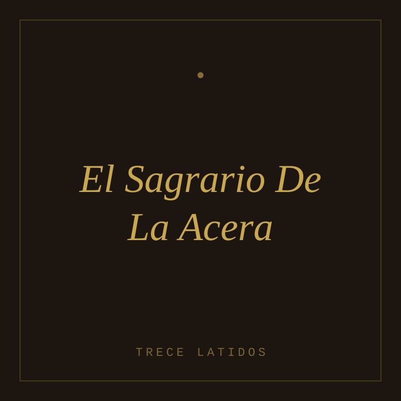 Portada de El Sagrario De La Acera